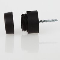 Lampen Distanz-Aufhänger „Affenschaukel“ – Schwarz 30x25 mm, Kunststoff, Umlenkung von Kabeln