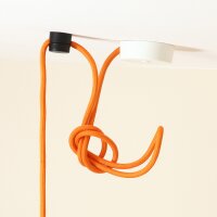 Lampen Distanz-Aufhänger „Affenschaukel“ – Schwarz 30x25 mm, Kunststoff, Umlenkung von Kabeln