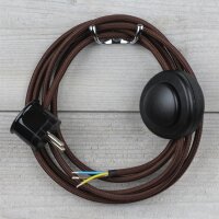 Textilkabel Anschlussleitung 2-5m braun mit...