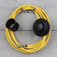 Textilkabel Anschlussleitung 2-5m gelb mit...