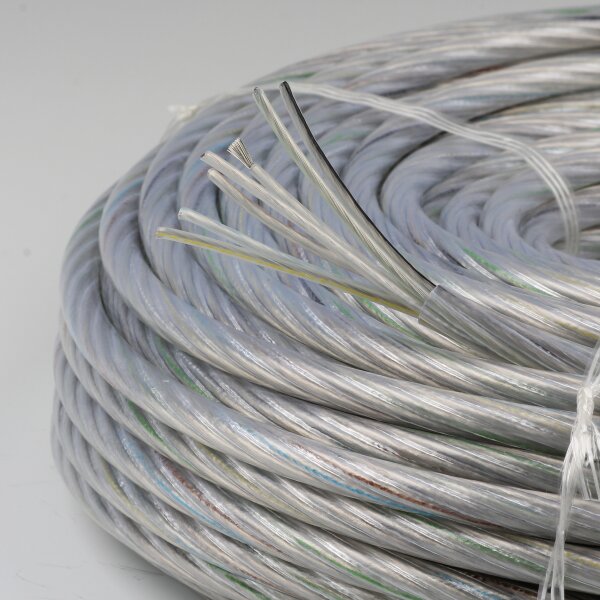 PVC Lampen-Kabel Steuerleitung Li2YY transparent 7x0,75 mm² – flexible Rundleitung 6,8 mm - Meterware