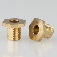 Sechskant-Trompeten-Nippel M8x1x8 – Messing 12x10...