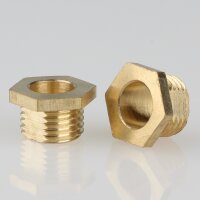 Sechskant-Trompeten-Nippel M10x1x6 – Messing 12x8...