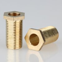 Sechskant-Trompeten-Nippel M10x1x18 – Messing 12x20...