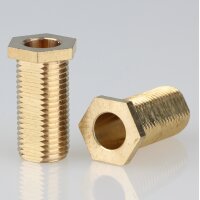 Sechskant-Trompeten-Nippel M10x1x20 – Messing 12x22...