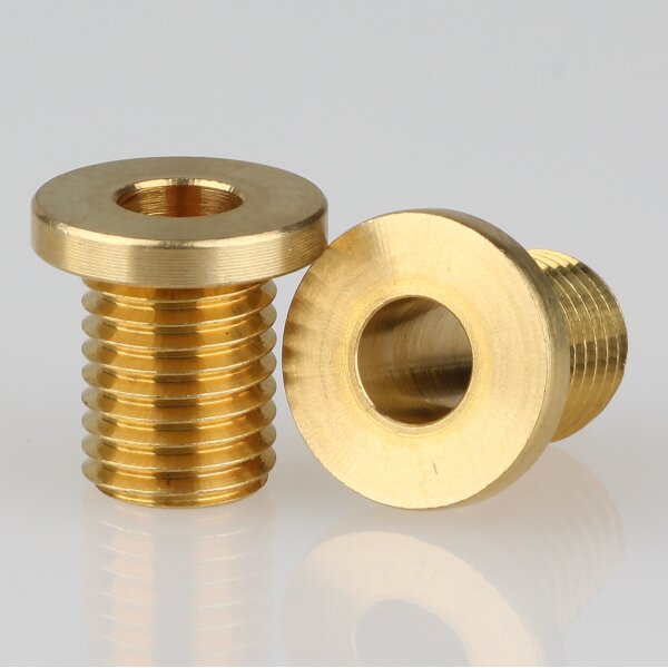 Trompeten-Nippel M8x1x10 – Messing 12x12 mm, ohne Verdrehschutz