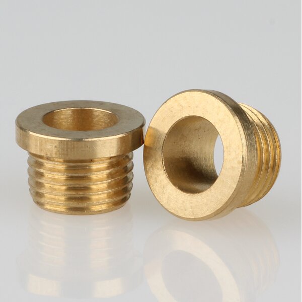 Trompeten-Nippel M10x1x6 – Messing 12x8 mm, ohne Verdrehschutz