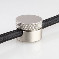 Lampen  Abzweig Baldachin 72x22 Metall edelstahloptik mit Zierkappe und Distanz-Aufhänger