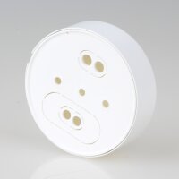 Lampen  Abzweig Baldachin 72x22 Metall weiß mit Zierkappe und Distanzaufhänger