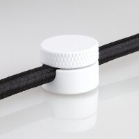 Lampen  Abzweig Baldachin 72x22 Metall weiß mit Zierkappe und Distanzaufhänger
