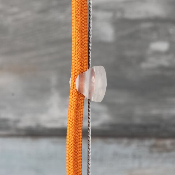 Kabel Seilhalter-Clip Kunststoff – transparent 18×16 mm