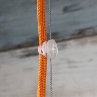 Kabel Seilhalter-Clip Kunststoff – transparent 18×16 mm