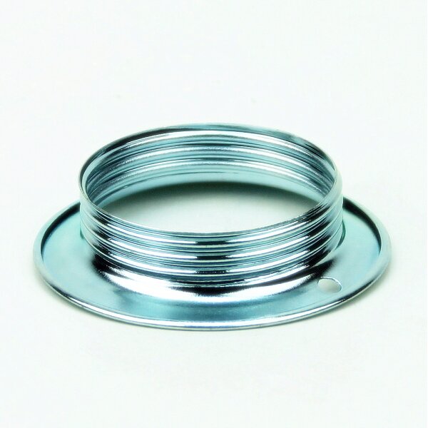 E27 Schraubring Unterring Metall verchromt 39/56x13 mm für Lampenfassungen mit Außengewinde
