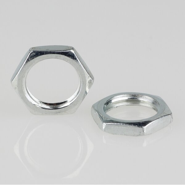 R1/4" Zoll Sechskantmutter – 17x3 mm, Metall verzinkt