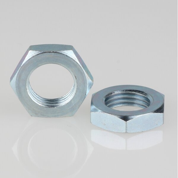 R1/4" Zoll Sechskantmutter – 19x5 mm, Metall verzinkt