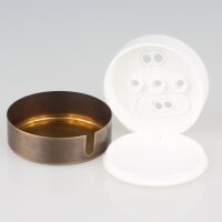 Lampen  Abzweig-Baldachin 72 × 22 mm Metall Antik fume mit Zierkappe