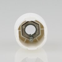 B15d Bajonett Fassung weiß mit Aussengewinde M10x1 Innengewinde