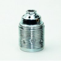 E27 Premium Metall-Lampenfassung verchromt mit...