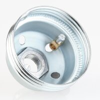 E27 Premium Metall-Lampenfassung verchromt mit Außengewinde und Keramikkern M10x1 IG 250V/4A