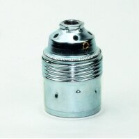 E27 Premium Metall-Lampenfassung verchromt ohne...