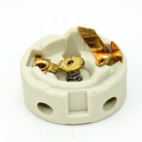 E27 Premium Metall-Lampenfassung verchromt ohne Außengewinde mit Keramikkern M10x1 IG 250V/4A