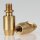 Lampen Kugelgelenk 16x41 mm, Messing roh, M10x1 Innengewinde auf M10x1 Außengewinde 90° kippbar