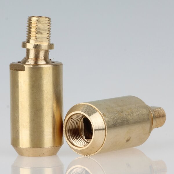 Lampen Kugelgelenk 21x54 mm, verchromt, M13x1 Innengewinde auf M10x1 Außengewinde