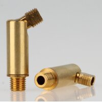 Lampen Dreh-Kippgelenk 10x38 mm, Messing roh, M8x1...