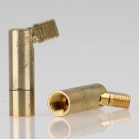 Lampen Dreh-Kippgelenk 10x43 mm, Messing roh, M8x1...