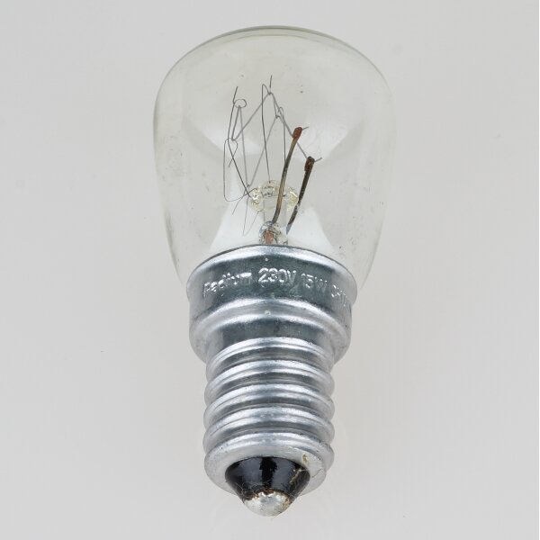 E14 Kühlschrank-Glühlampe 15W klar – Radium, Birnenform, 230V, 110 lm