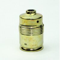 E27 Metall-Lampenfassung vermessingt ohne...