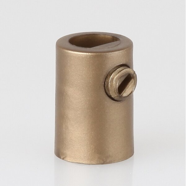 M10x1 Klemmnippel Zugentlastung Gold mit Innengewinde aus Kunststoff