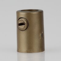 M10x1 Klemmnippel Zugentlastung Gold mit Innengewinde aus Kunststoff