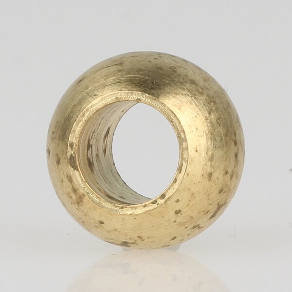Messing Metallkugel Ø 20 mm mit 10,2 mm Durchgangsbohrung, für Lampenbau, Leuchtenindustrie und dekorative Anwendungen