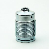 E27 Metall-Lampenfassung verchromt mit Außengewinde...