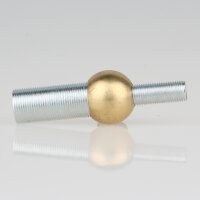 Messing Reduzier-Kugel Ø 25 mm – M16x1 auf M10x1 Innengewinde, für Lampenbau, Leuchtenindustrie und dekorative Anwendungen