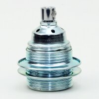 E27 Metall-Lampenfassung verchromt mit...