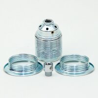 E27 Metall-Lampenfassung verchromt mit...
