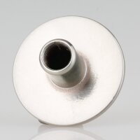 Lampen Abschlussknopf Messing T-Form Ø 40 mm – edelstahloptik (nickel-matt), M10x1 Innengewinde