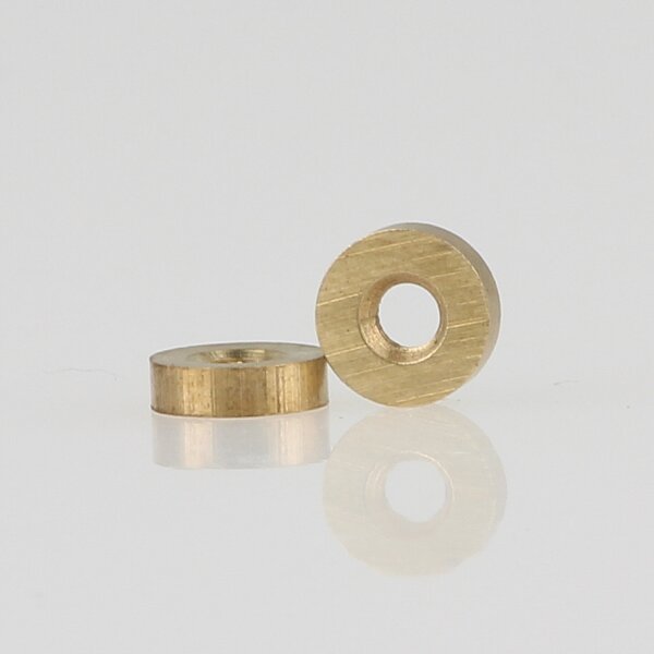 M3 Rundmutter – 7x2 mm, Metall Messing roh