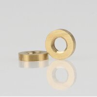 M5 Rundmutter – 9x2 mm, Metall Messing roh