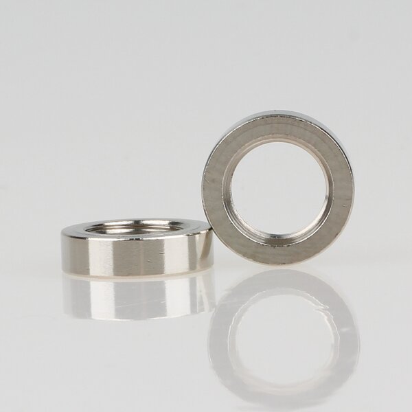 M10x1 Rundmutter – 15x4 mm, Metall vernickelt