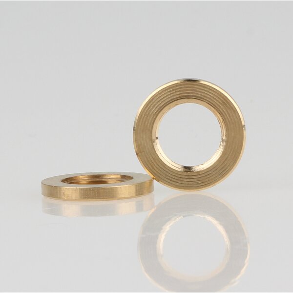 M10x1 Rundmutter – 16x2 mm, Metall Messing roh