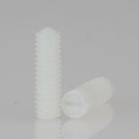 M4 Madenschraube DIN 551 Kunststoff Natur Länge 13mm...