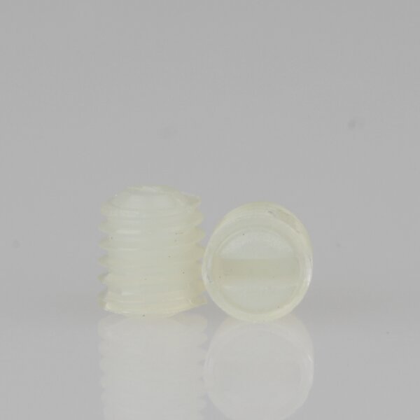 M5 Madenschraube DIN 551 Kunststoff Natur Länge 5mm (10 Stück)