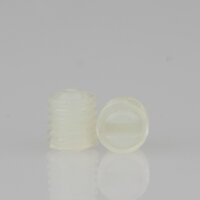 M5 Madenschraube DIN 551 Kunststoff Natur Länge 5mm...