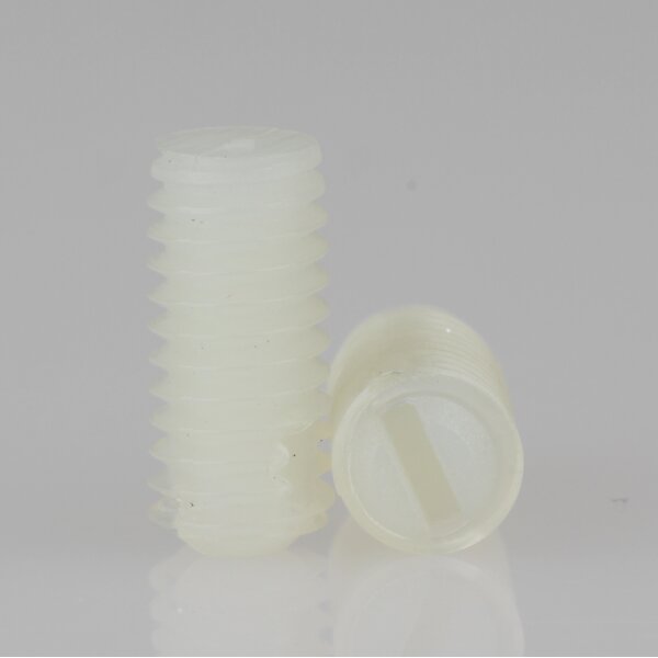 M6 Madenschraube DIN 551 Kunststoff Natur Länge 13mm (10 Stück)