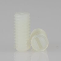 M6 Madenschraube DIN 551 Kunststoff Natur Länge 13mm...