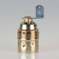 E27 Premium Metall-Lampenfassung, vermessingt – mit...