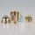 E27 Premium Metall-Lampenfassung, vermessingt – mit Winkel und Trompetennippel